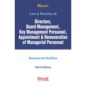 Bharat's Law & Practice of Directors, Board Management, Key Management Personnel, Appointment & Remuneration of Managerial Personnel by Ramaswami Kalidas